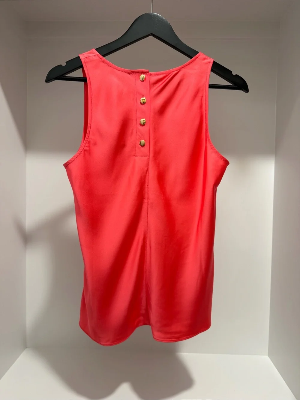 NEW J. Crew Sleeveless shell top in everyday crepe BP574 Brilliant Papaya XS $80